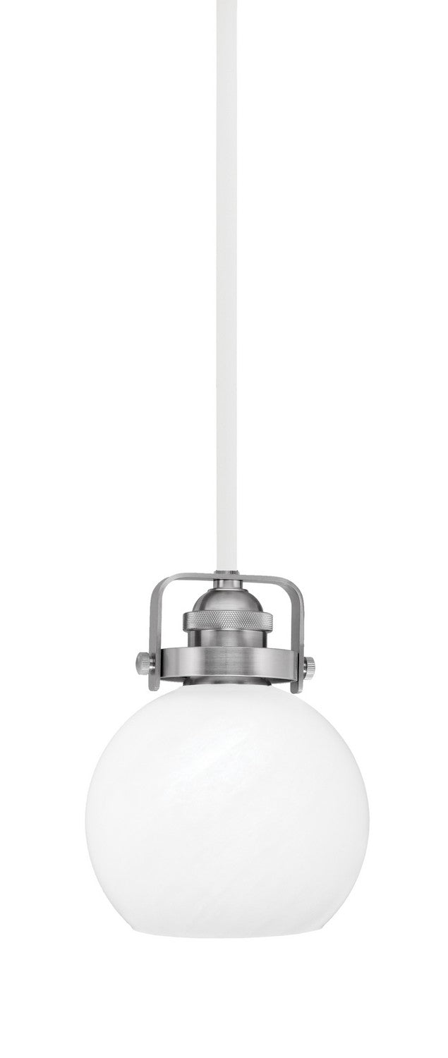 Toltec Easton 1941-WHBN-4101 Pendant Light - White & Brushed Nickel