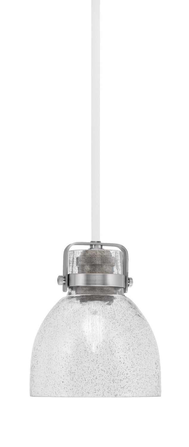Toltec Easton 1941-WHBN-4119 Pendant Light - White & Brushed Nickel