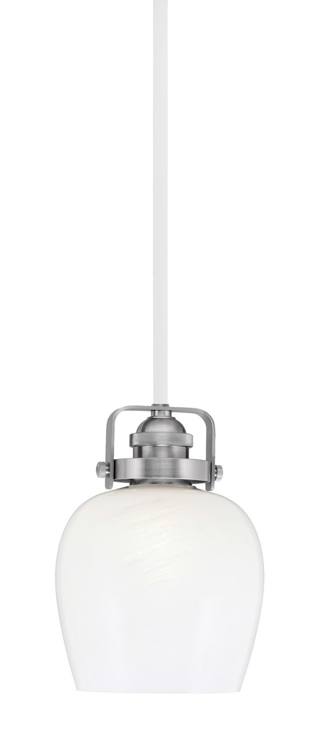 Toltec Easton 1941-WHBN-4811 Pendant Light - White & Brushed Nickel