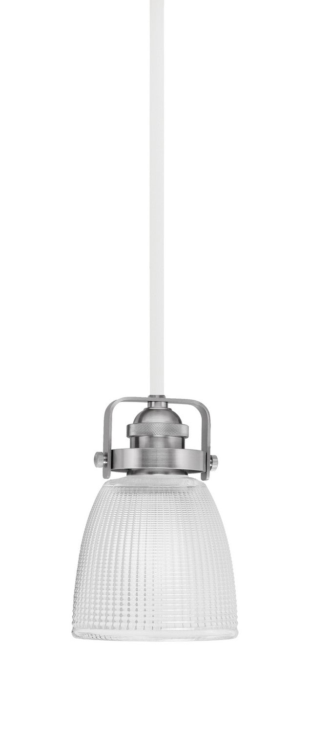 Toltec Easton 1941-WHBN-500 Pendant Light - White & Brushed Nickel