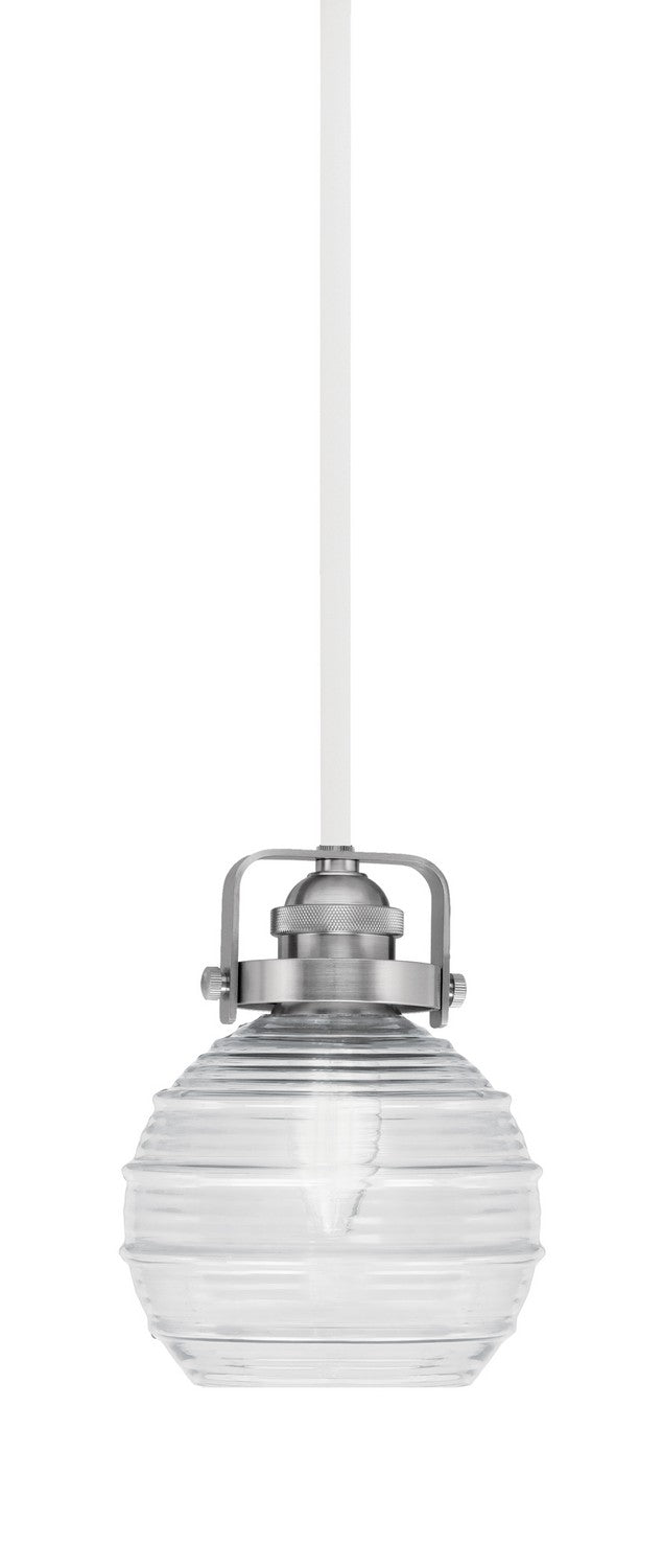 Toltec Easton 1941-WHBN-5110 Pendant Light - White & Brushed Nickel