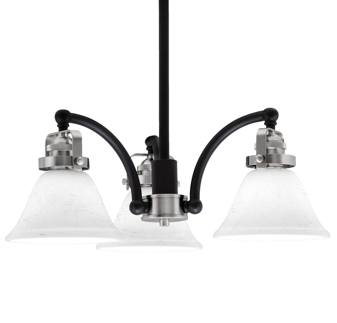 Toltec Easton 1943-MBBN-311 Chandelier Light - Matte Black & Brushed Nickel
