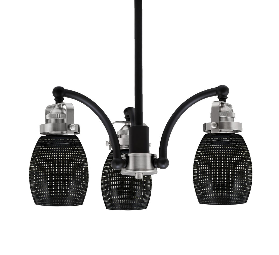 Toltec Easton 1943-MBBN-4029 Chandelier Light - Matte Black & Brushed Nickel