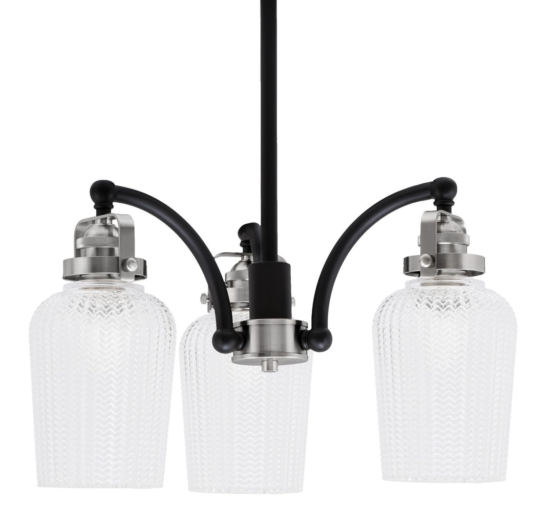 Toltec Easton 1943-MBBN-4250 Chandelier Light - Matte Black & Brushed Nickel