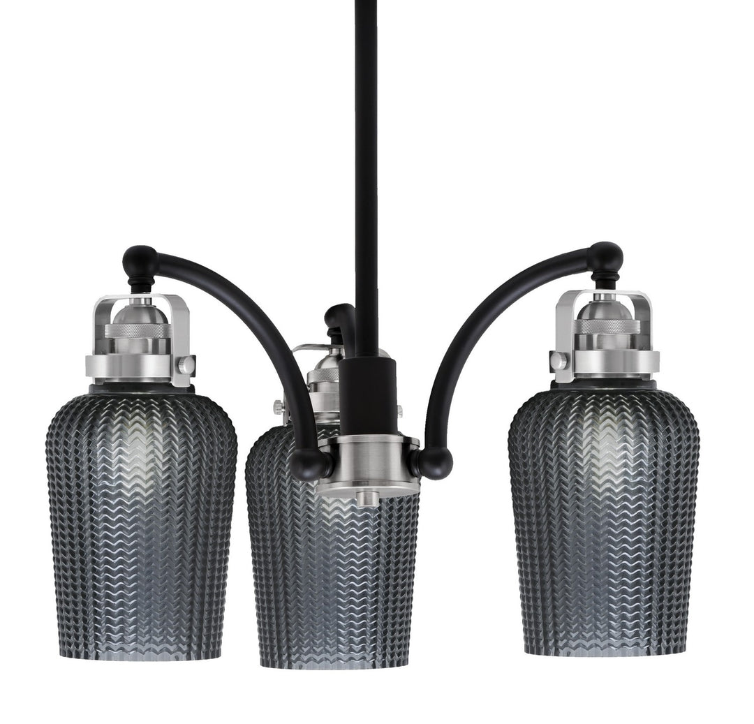 Toltec Easton 1943-MBBN-4252 Chandelier Light - Matte Black & Brushed Nickel