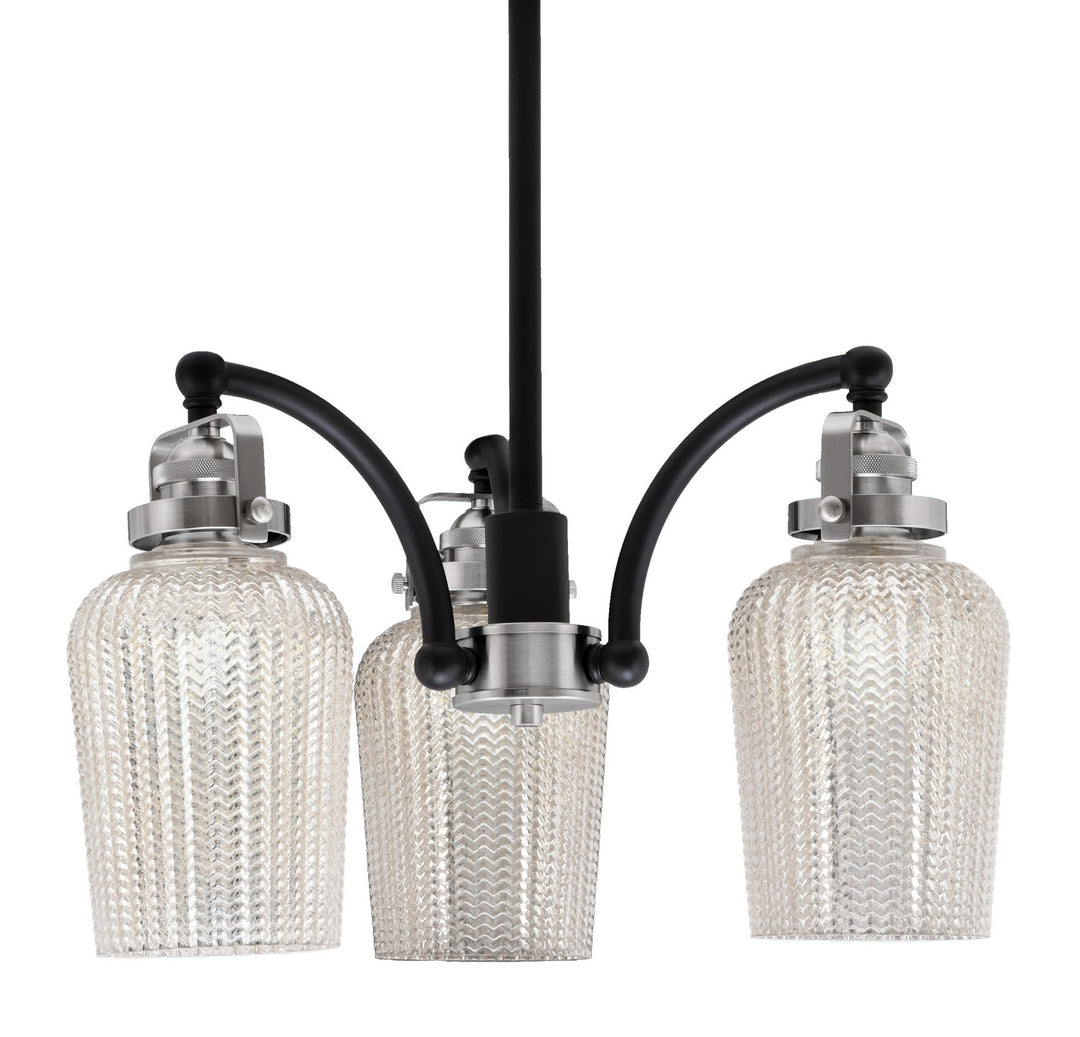 Toltec Easton 1943-MBBN-4253 Chandelier Light - Matte Black & Brushed Nickel