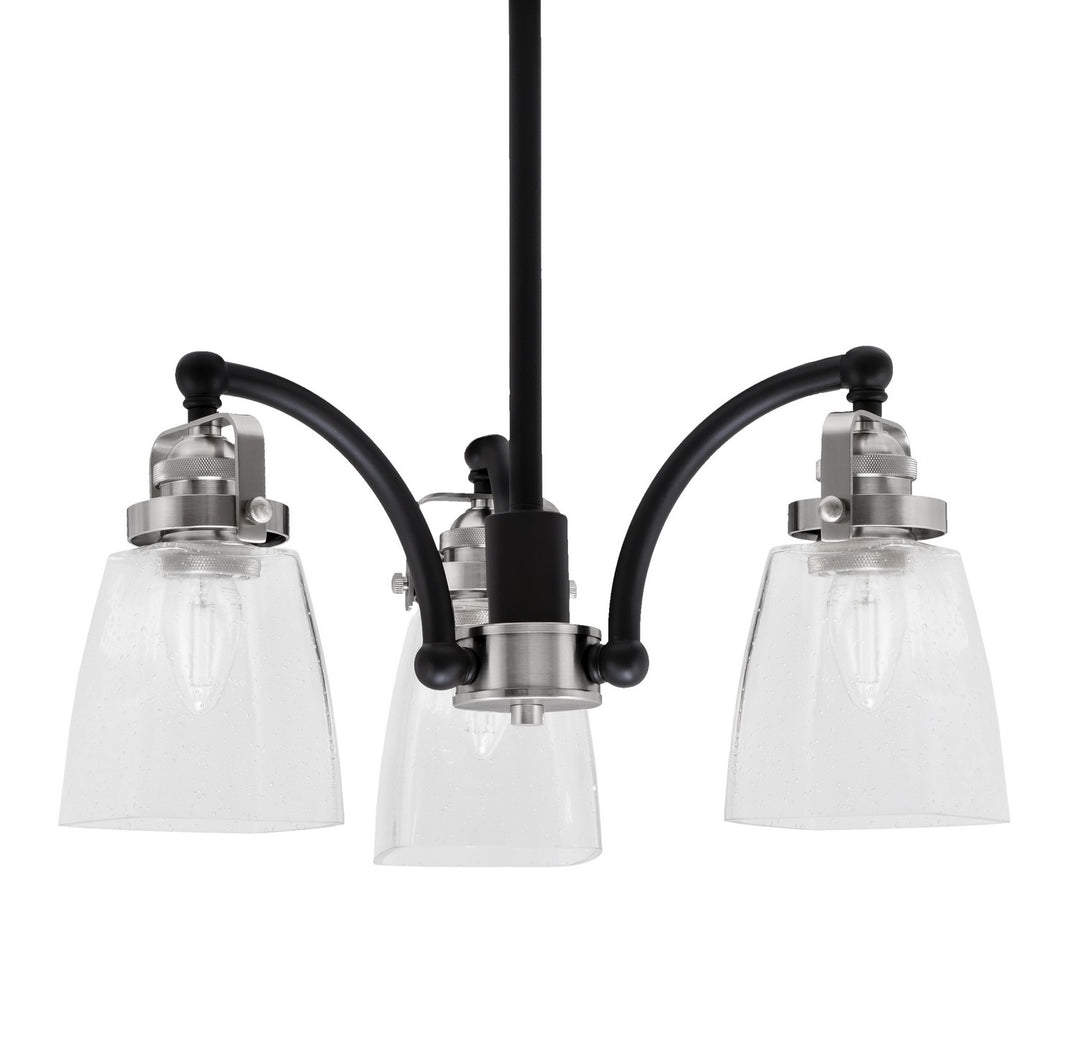 Toltec Easton 1943-MBBN-461 Chandelier Light - Matte Black & Brushed Nickel