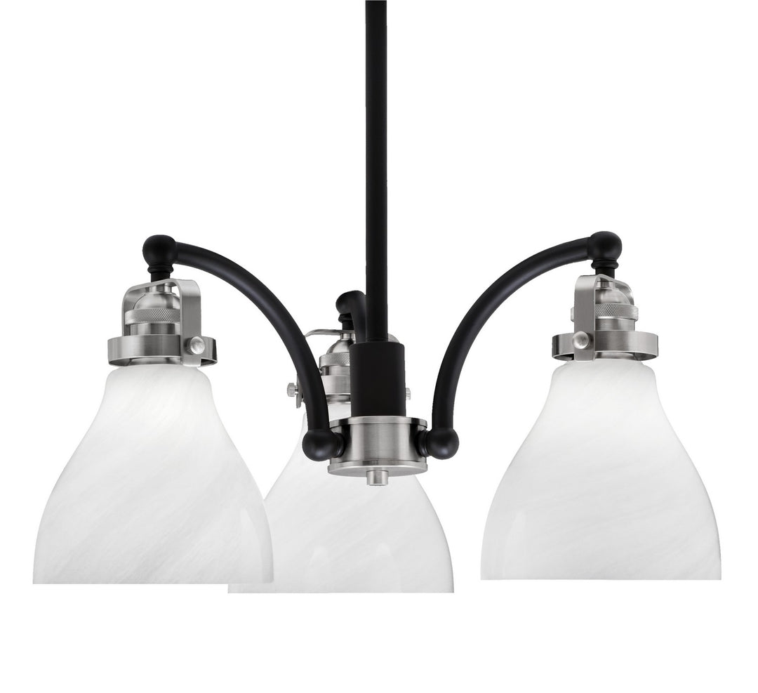 Toltec Easton 1943-MBBN-4761 Chandelier Light - Matte Black & Brushed Nickel