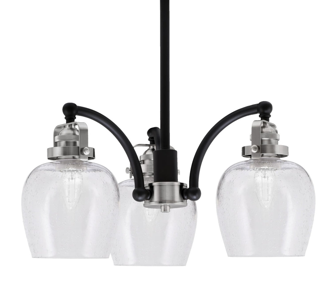 Toltec Easton 1943-MBBN-4810 Chandelier Light - Matte Black & Brushed Nickel