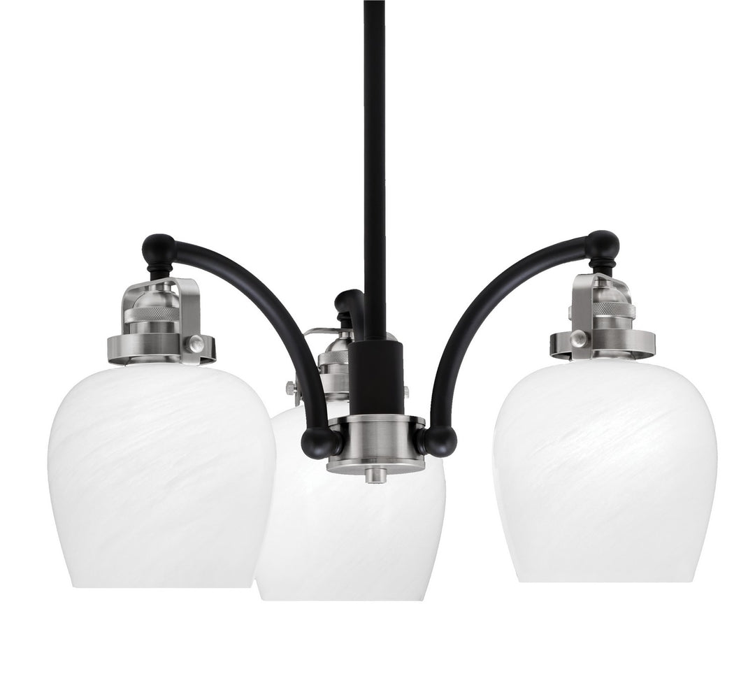 Toltec Easton 1943-MBBN-4811 Chandelier Light - Matte Black & Brushed Nickel