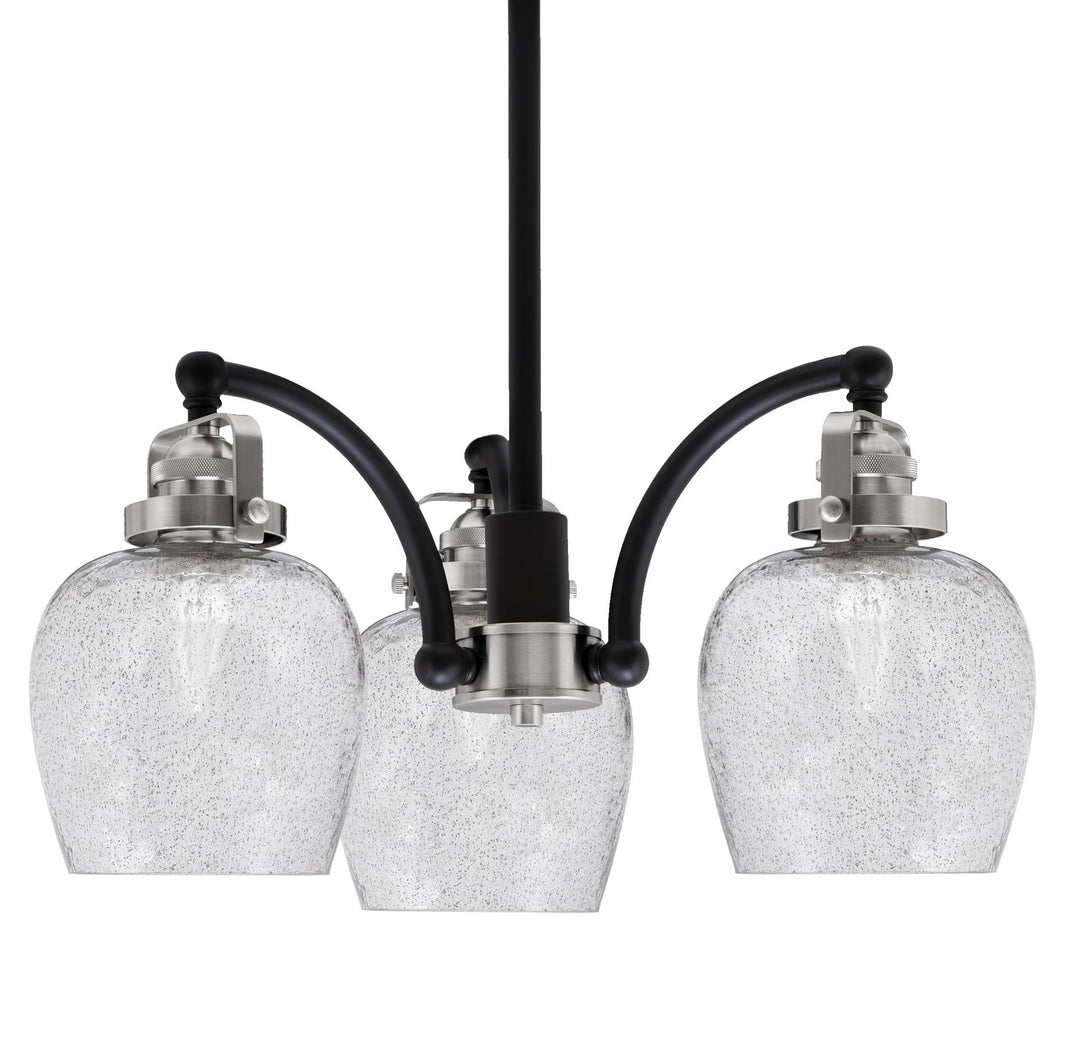 Toltec Easton 1943-MBBN-4812 Chandelier Light - Matte Black & Brushed Nickel