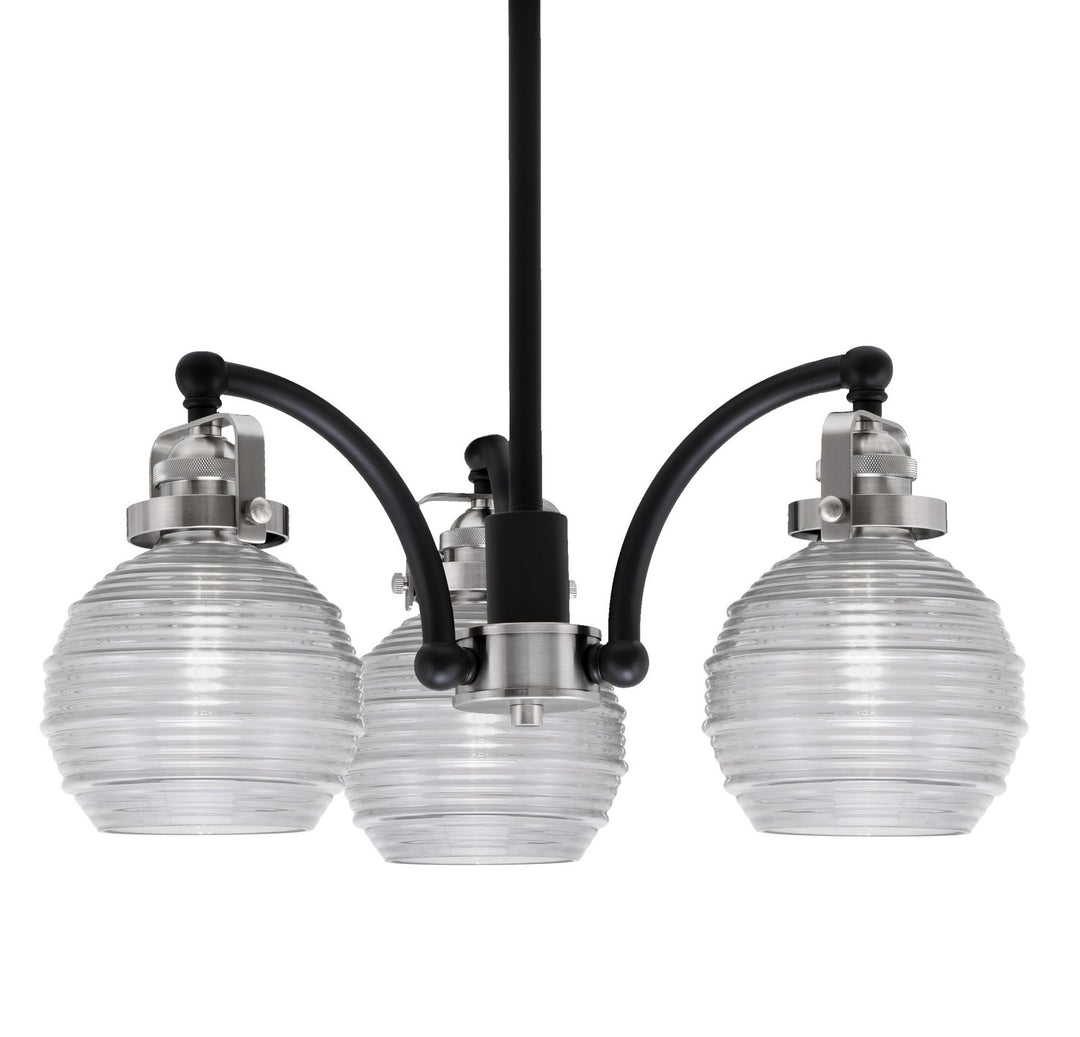 Toltec Easton 1943-MBBN-5110 Chandelier Light - Matte Black & Brushed Nickel
