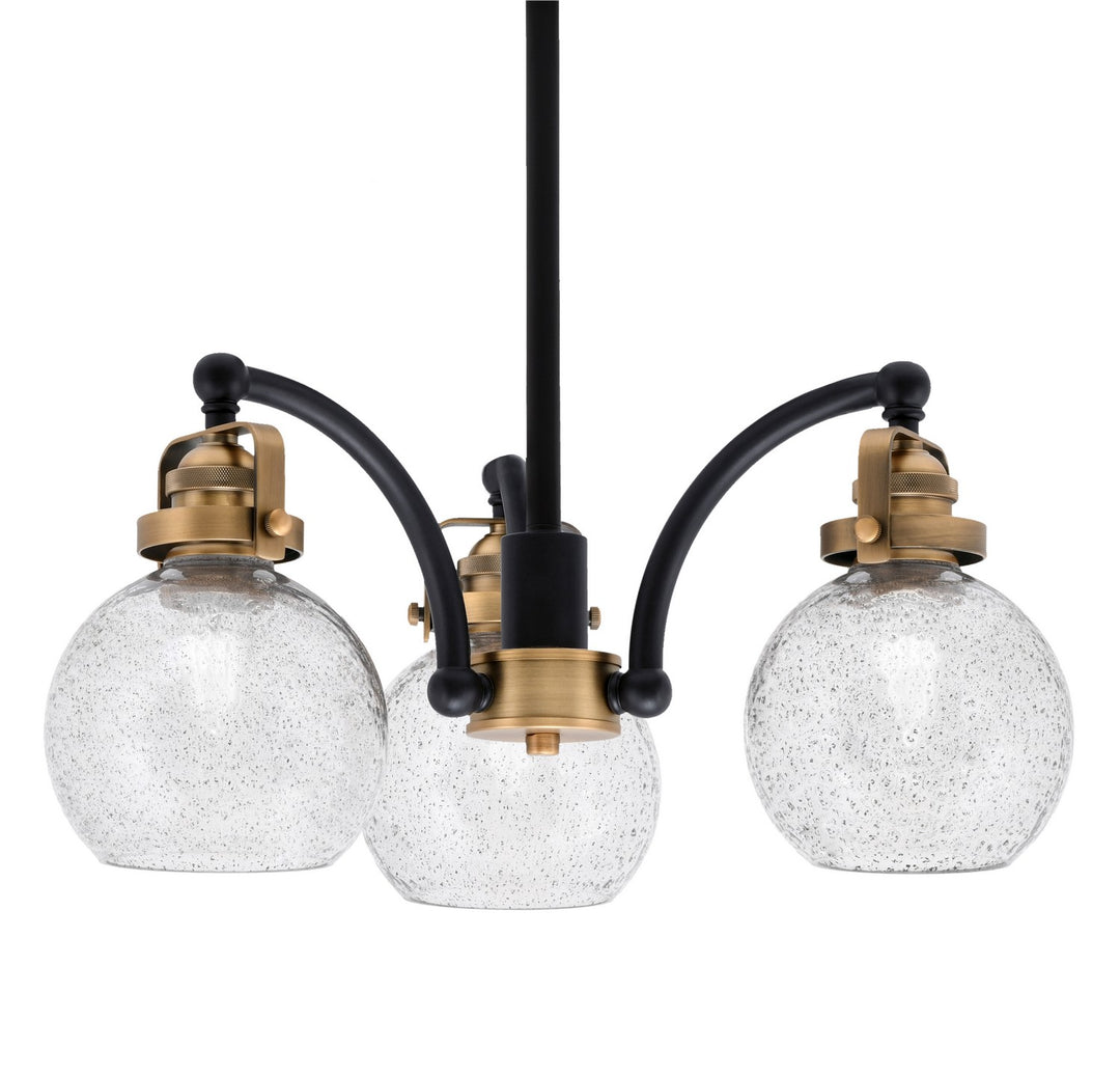 Toltec Easton 1943-MBBR-4102 Chandelier Light - Matte Black & Brass