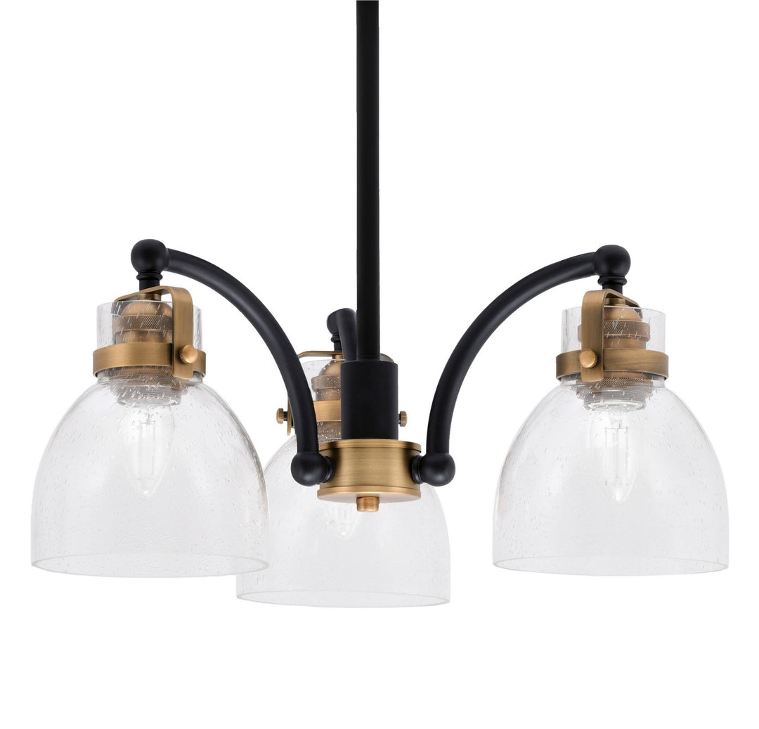 Toltec Easton 1943-MBBR-4110 Chandelier Light - Matte Black & Brass