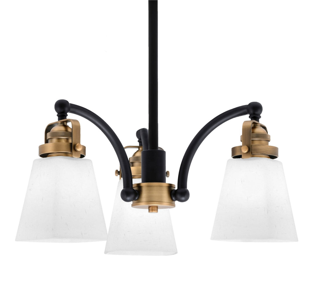 Toltec Easton 1943-MBBR-460 Chandelier Light - Matte Black & Brass