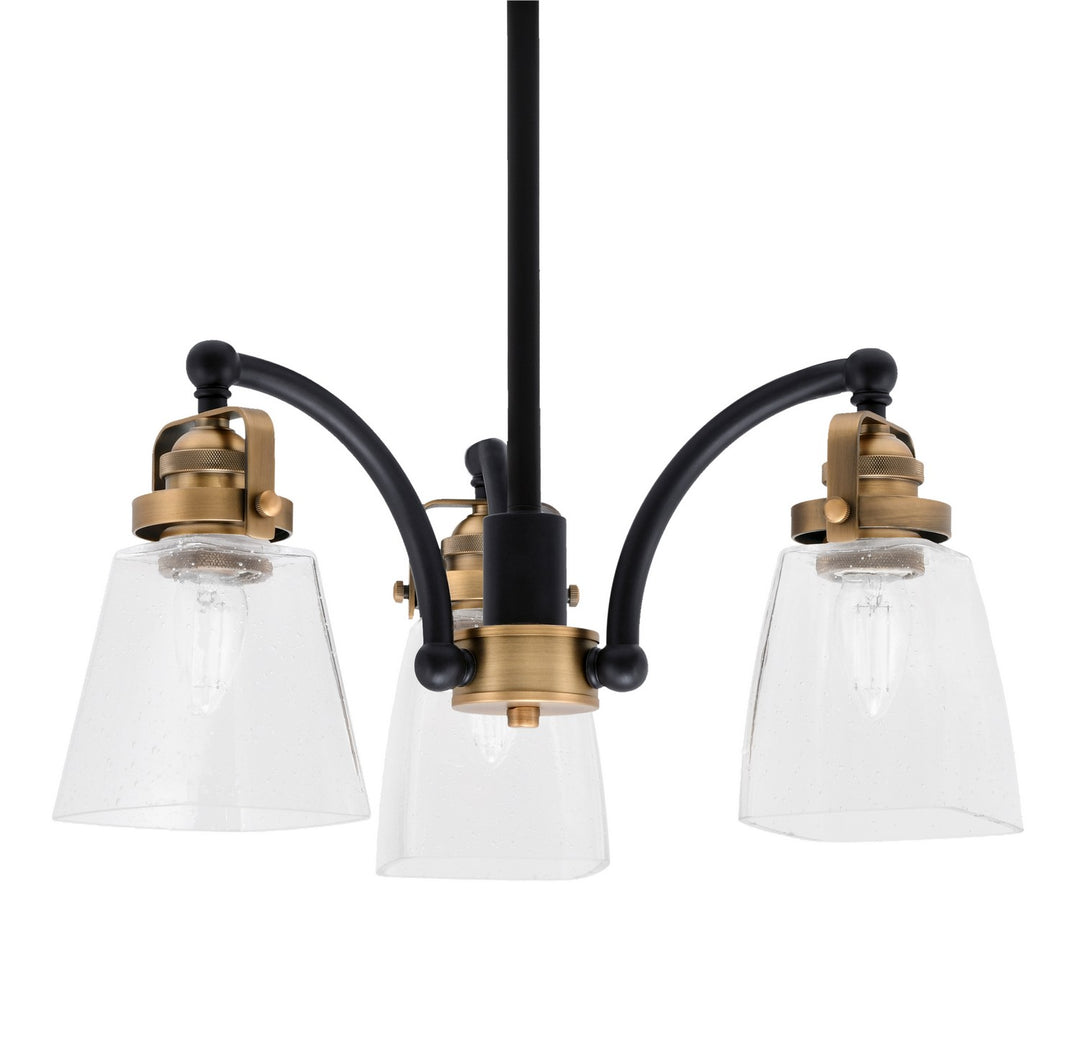 Toltec Easton 1943-MBBR-461 Chandelier Light - Matte Black & Brass