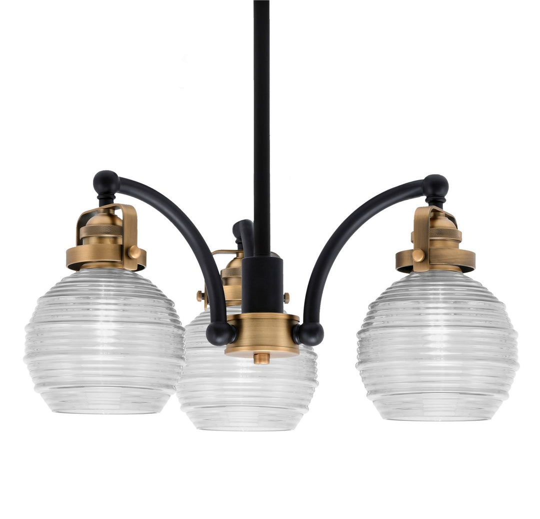 Toltec Easton 1943-MBBR-5110 Chandelier Light - Matte Black & Brass