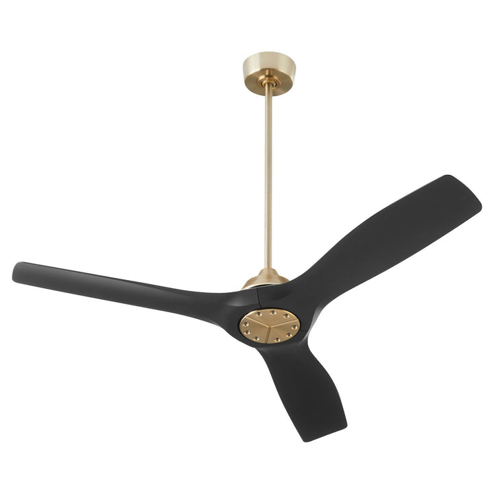 Oxygen 3-118-1540 Avalon 52 in. Ceiling Fan Aged Brass W/ Black Blades