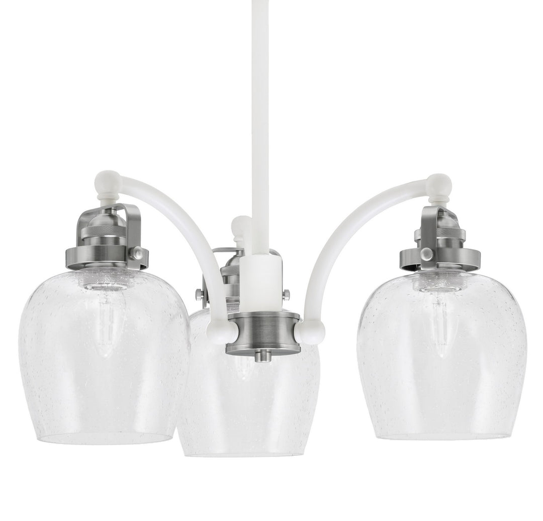 Toltec Easton 1943-WHBN-4810 Chandelier Light - White & Brushed Nickel