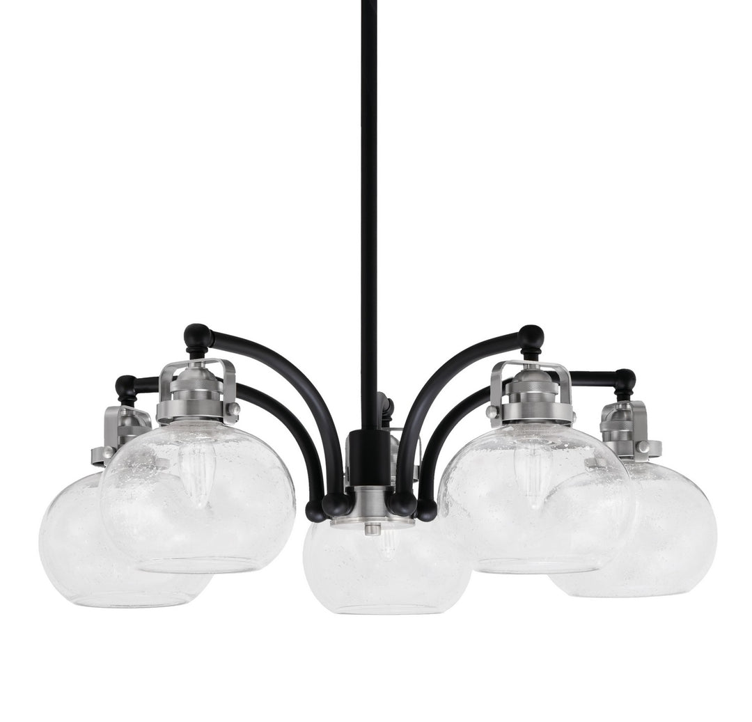 Toltec Easton 1945-MBBN-202 Chandelier Light - Matte Black & Brushed Nickel