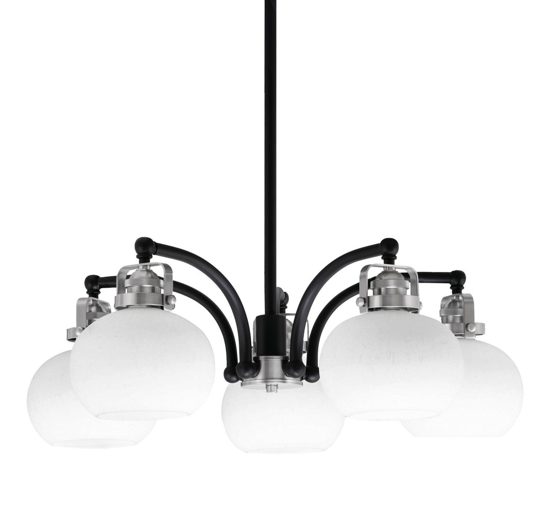 Toltec Easton 1945-MBBN-212 Chandelier Light - Matte Black & Brushed Nickel