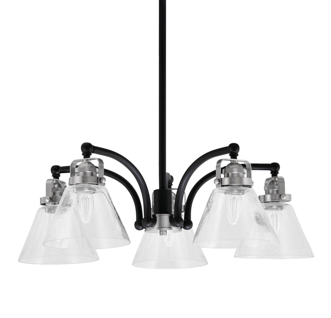 Toltec Easton 1945-MBBN-302 Chandelier Light - Matte Black & Brushed Nickel