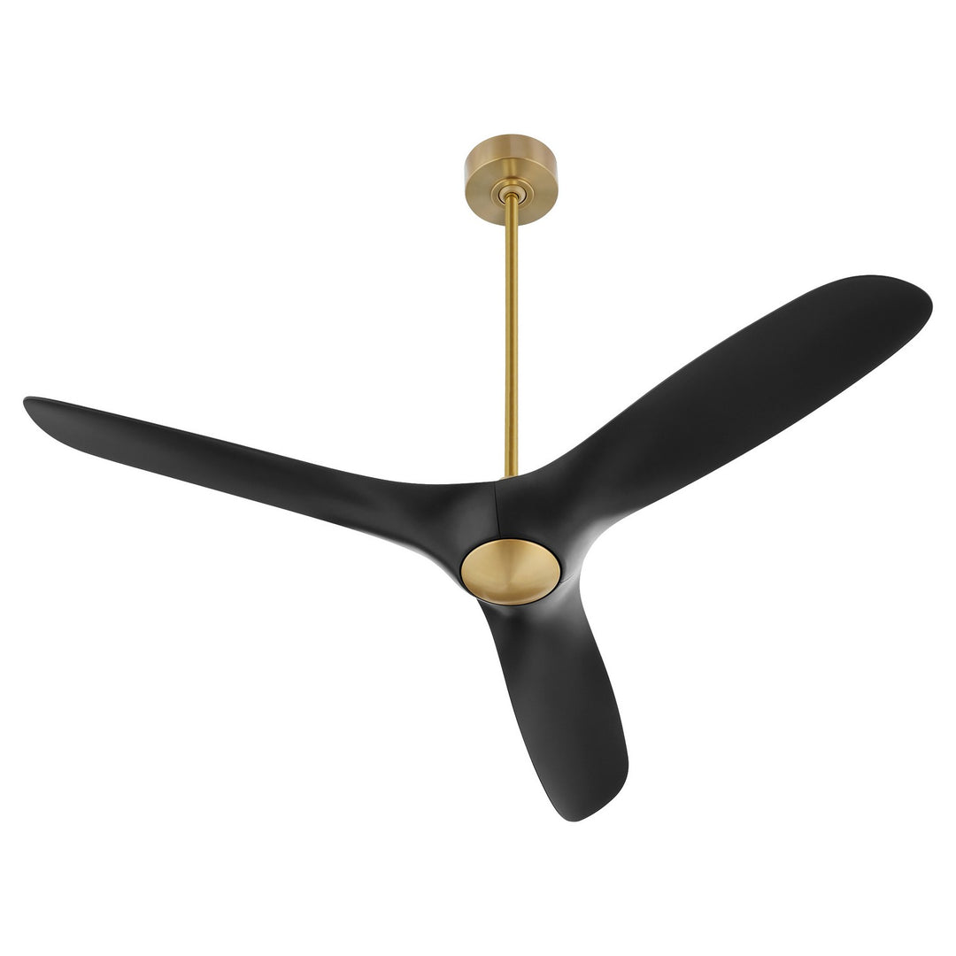 Oxygen 3-122-1540 Province 56 in. Ceiling Fan Aged Brass W/ Black Blades