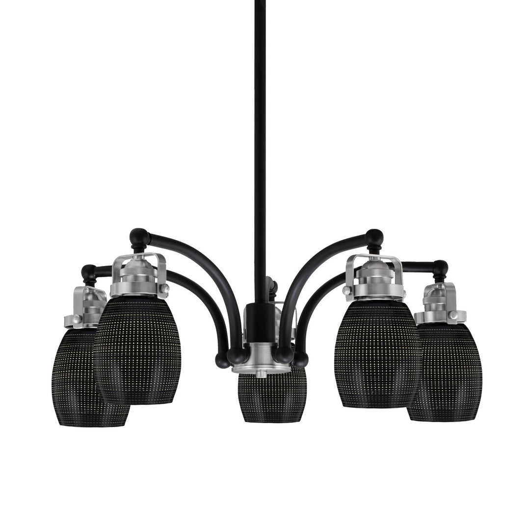 Toltec Easton 1945-MBBN-4029 Chandelier Light - Matte Black & Brushed Nickel