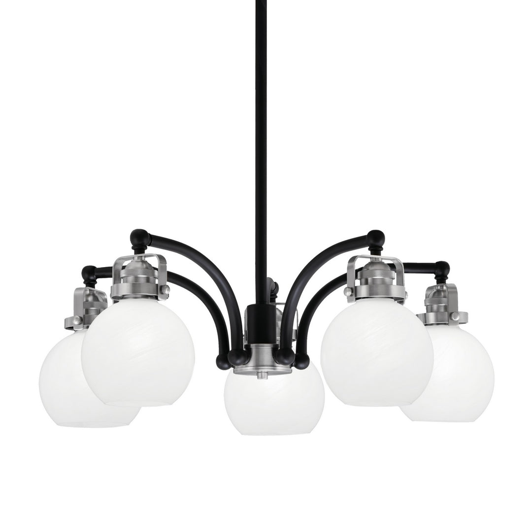 Toltec Easton 1945-MBBN-4101 Chandelier Light - Matte Black & Brushed Nickel