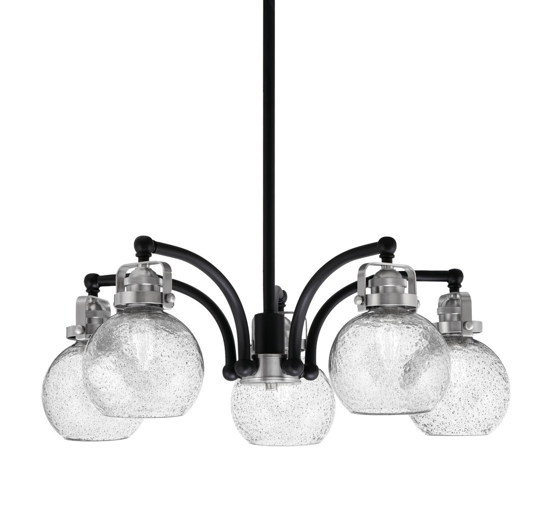 Toltec Easton 1945-MBBN-4102 Chandelier Light - Matte Black & Brushed Nickel