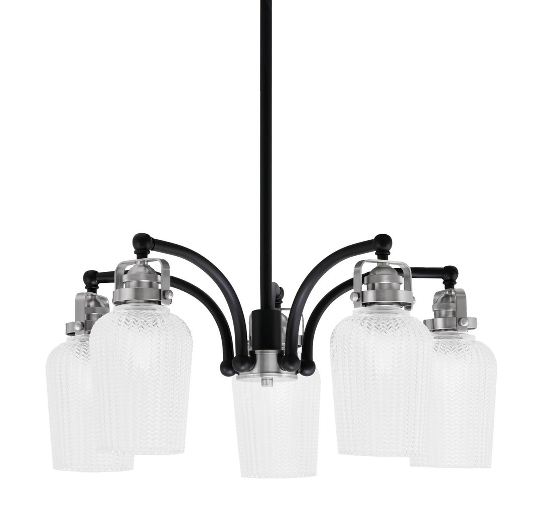 Toltec Easton 1945-MBBN-4250 Chandelier Light - Matte Black & Brushed Nickel