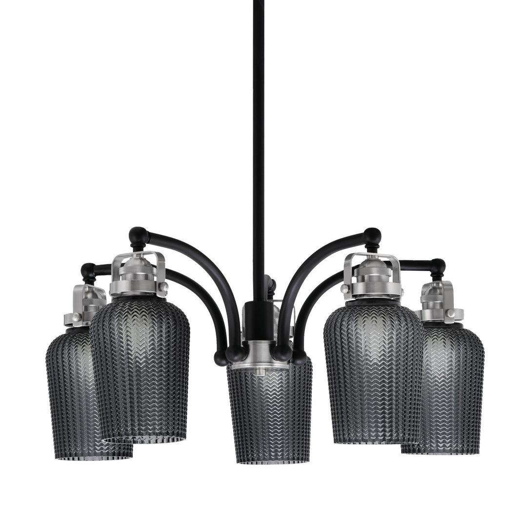 Toltec Easton 1945-MBBN-4252 Chandelier Light - Matte Black & Brushed Nickel