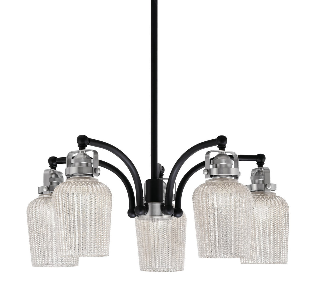 Toltec Easton 1945-MBBN-4253 Chandelier Light - Matte Black & Brushed Nickel