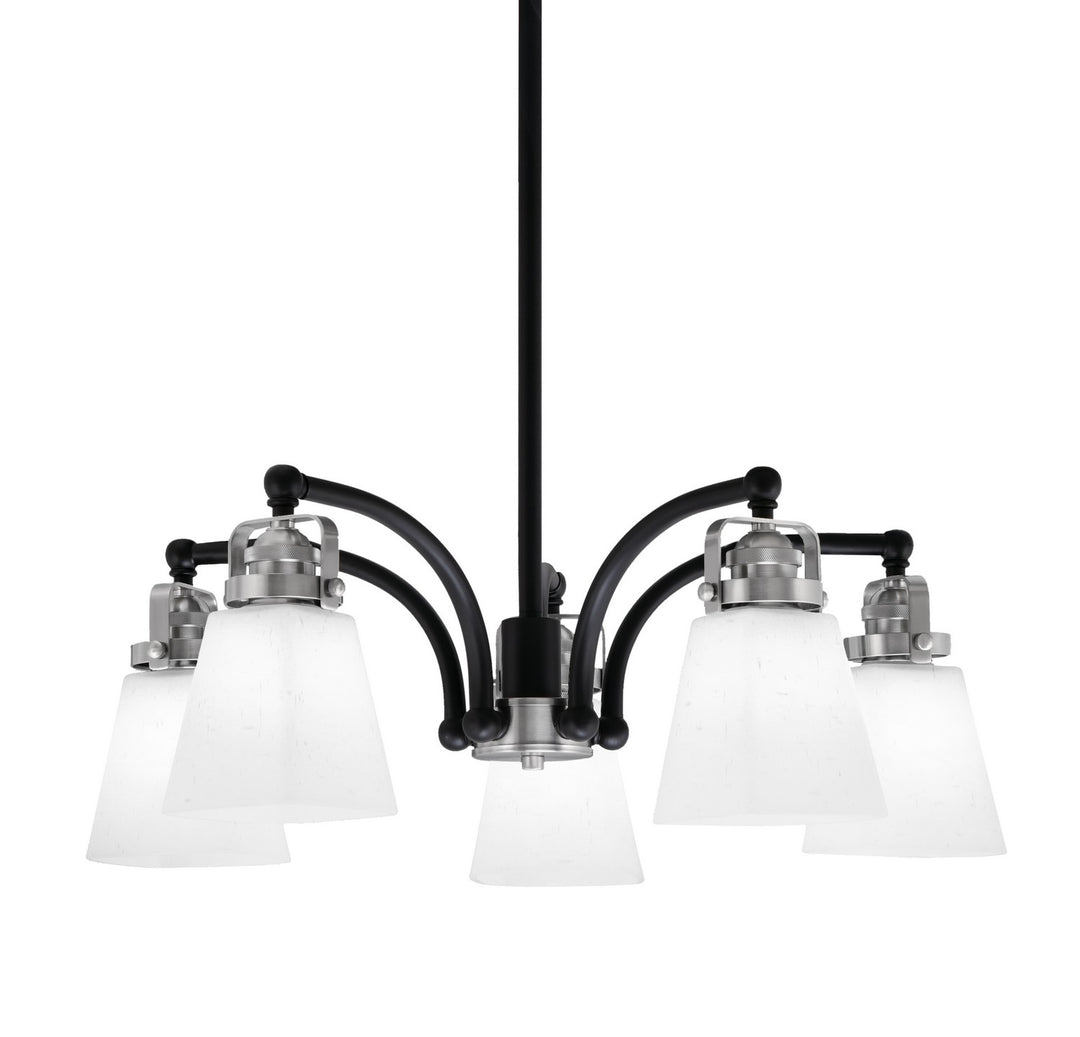 Toltec Easton 1945-MBBN-460 Chandelier Light - Matte Black & Brushed Nickel