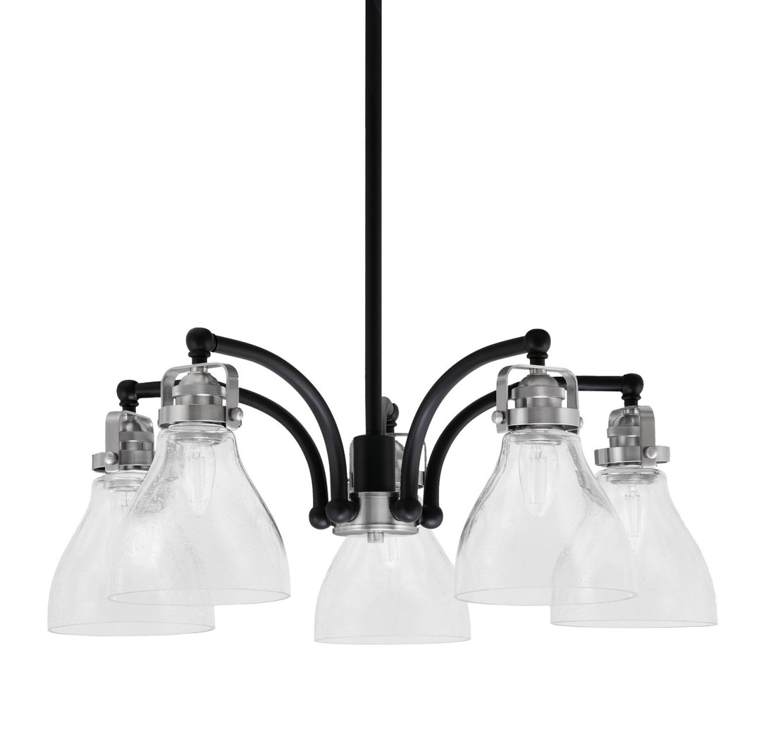 Toltec Easton 1945-MBBN-4760 Chandelier Light - Matte Black & Brushed Nickel