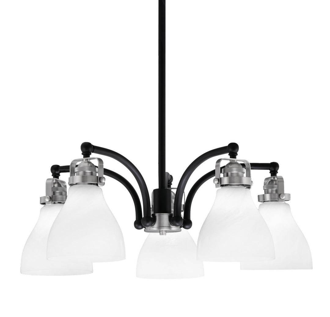 Toltec Easton 1945-MBBN-4761 Chandelier Light - Matte Black & Brushed Nickel