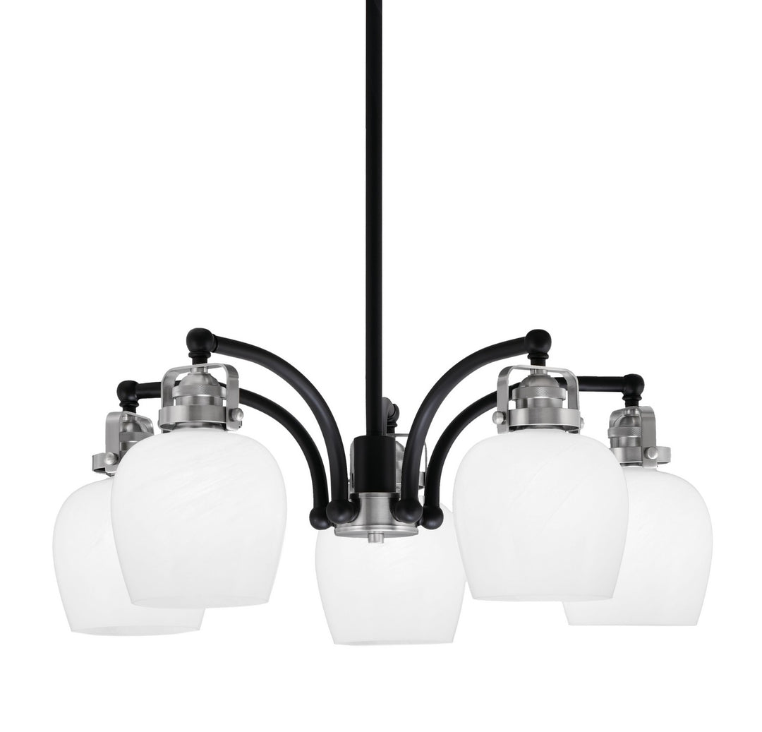 Toltec Easton 1945-MBBN-4811 Chandelier Light - Matte Black & Brushed Nickel