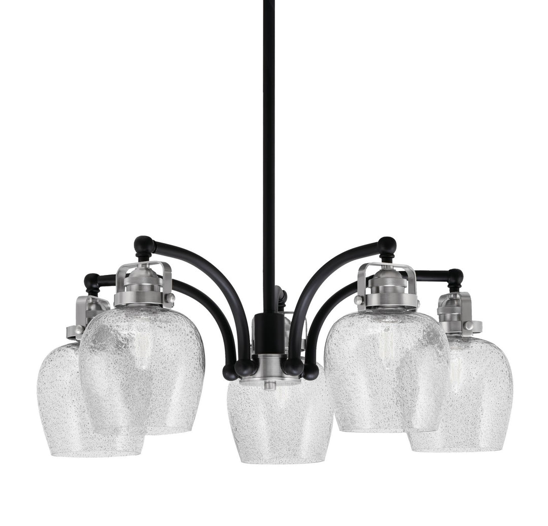 Toltec Easton 1945-MBBN-4812 Chandelier Light - Matte Black & Brushed Nickel