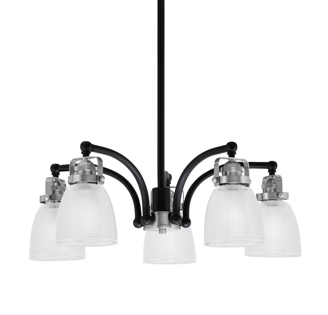 Toltec Easton 1945-MBBN-500 Chandelier Light - Matte Black & Brushed Nickel