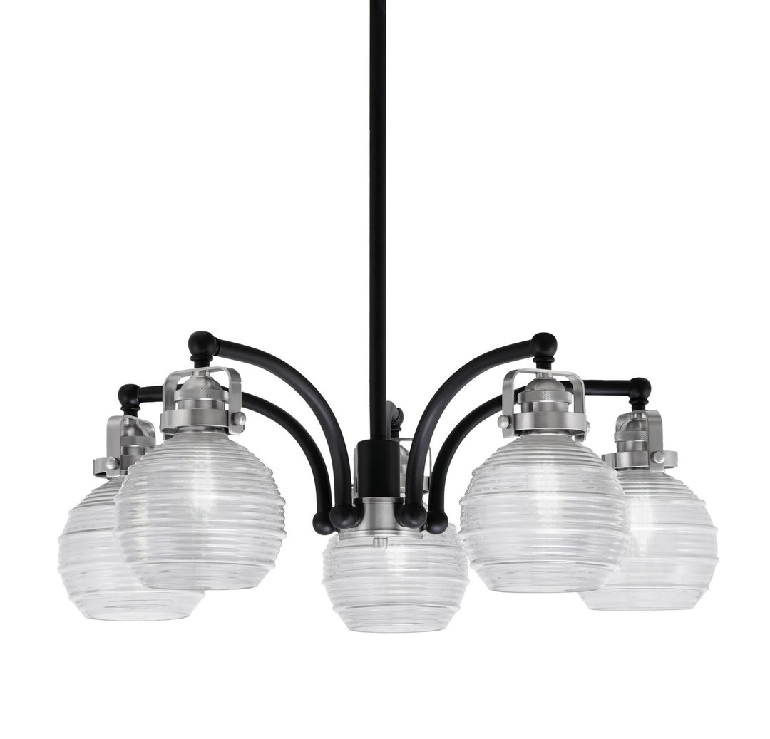 Toltec Easton 1945-MBBN-5110 Chandelier Light - Matte Black & Brushed Nickel