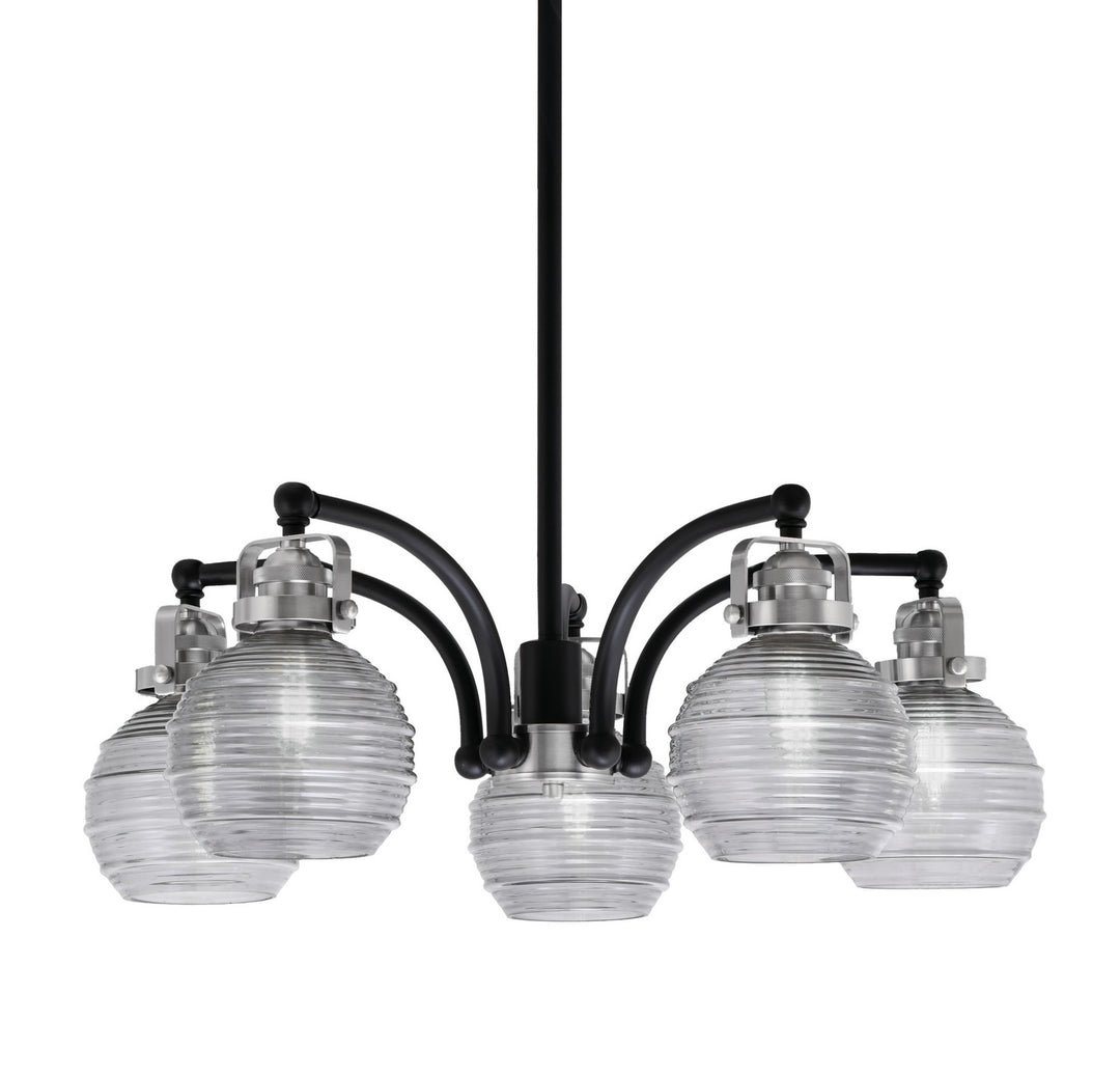Toltec Easton 1945-MBBN-5112 Chandelier Light - Matte Black & Brushed Nickel