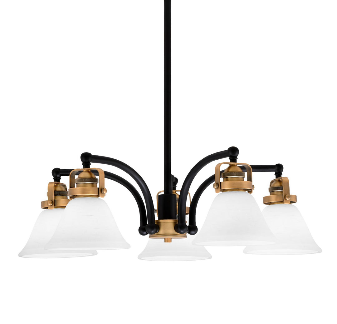 Toltec Easton 1945-MBBR-311 Chandelier Light - Matte Black & Brass