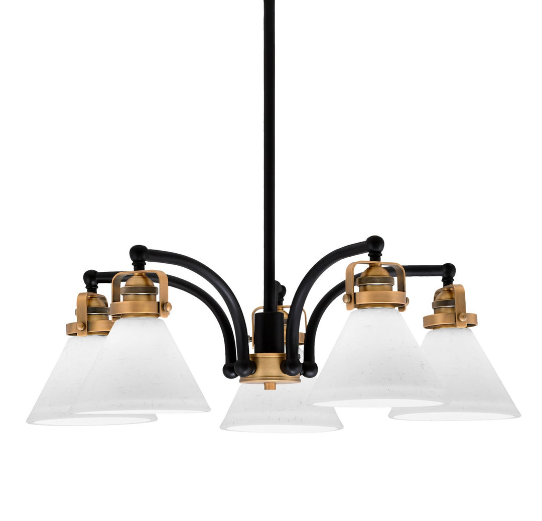 Toltec Easton 1945-MBBR-312 Chandelier Light - Matte Black & Brass