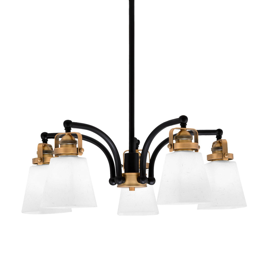 Toltec Easton 1945-MBBR-460 Chandelier Light - Matte Black & Brass