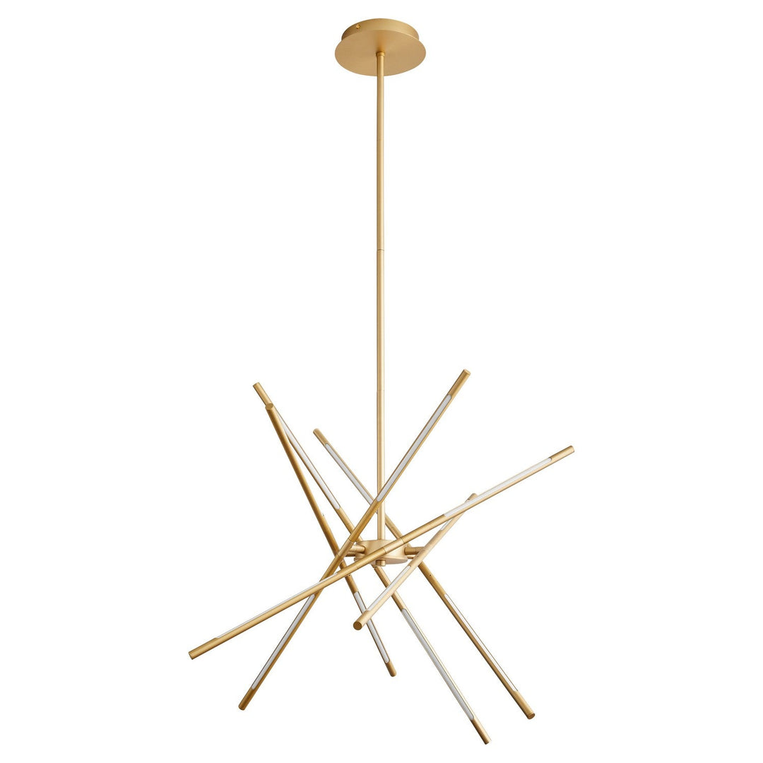 Oxygen Palillos 3-803-40 Pendant Light - Aged Brass
