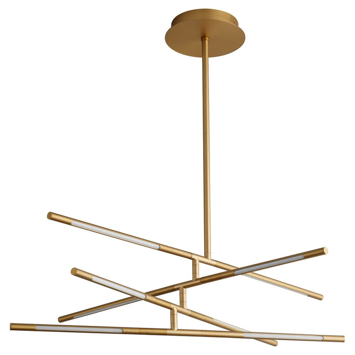 Oxygen Palillos 3-804-40 Pendant Light - Aged Brass