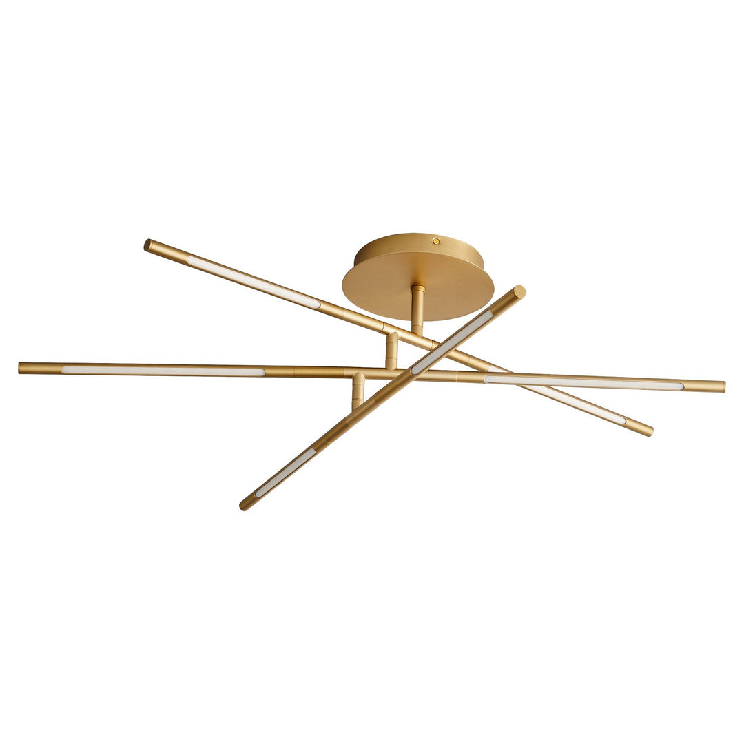 Oxygen Palillos 3-805-40 Ceiling Light - Aged Brass