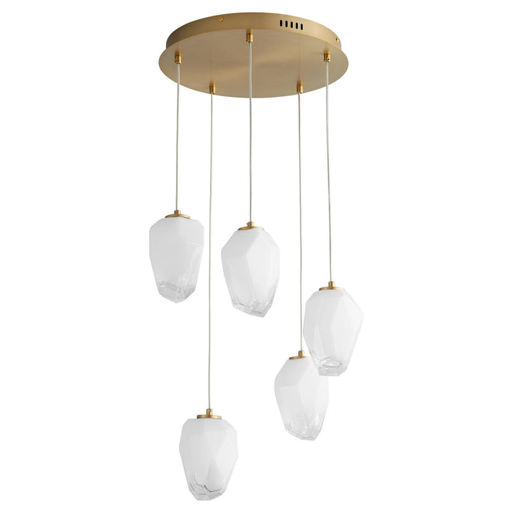 Oxygen Vivo 3-810-40 Chandelier Light - Aged Brass