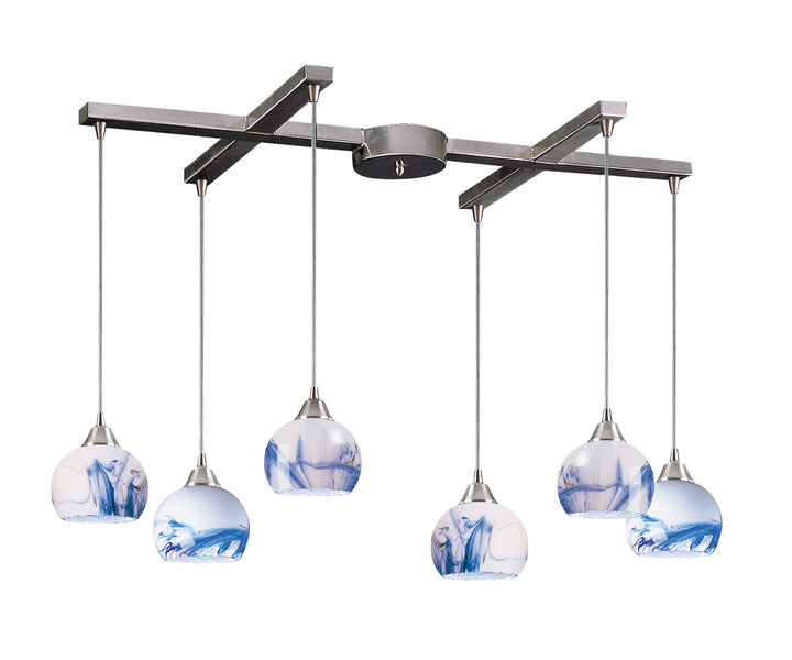 Elk Mela 101-6MT Pendant Light - Satin Nickel