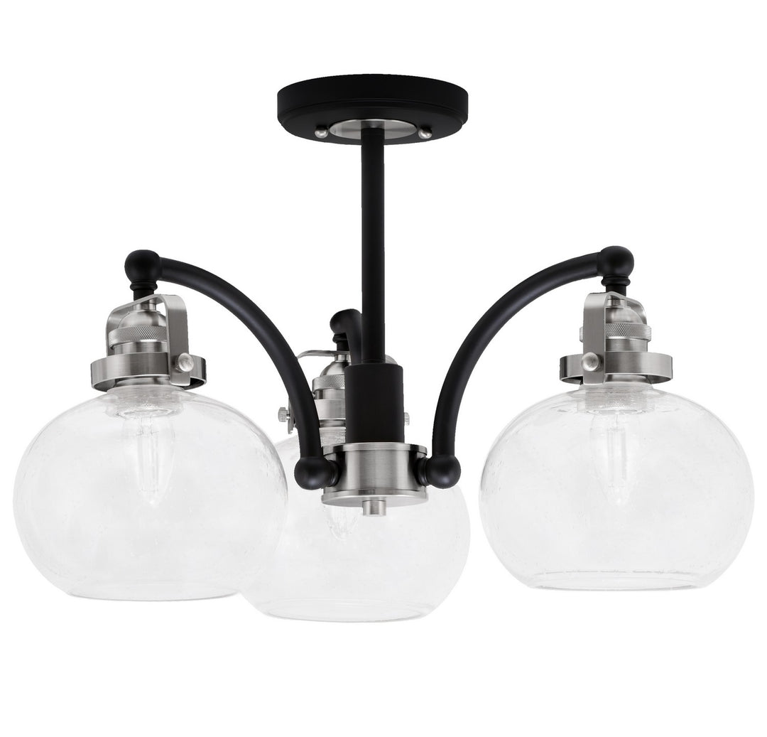 Toltec Easton 1947-MBBN-202 Ceiling Light - Matte Black & Brushed Nickel